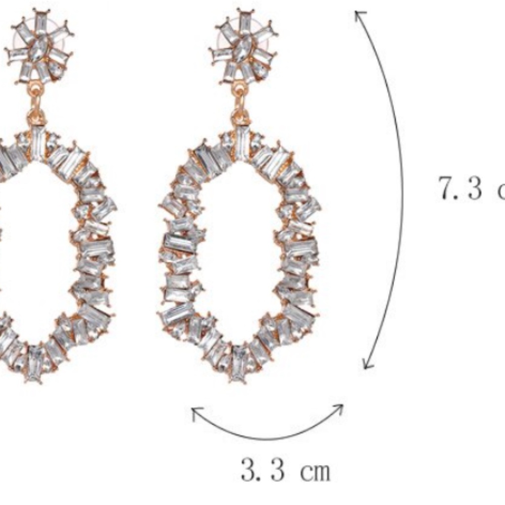 New Rhinestone Statement Earrings - image 4
